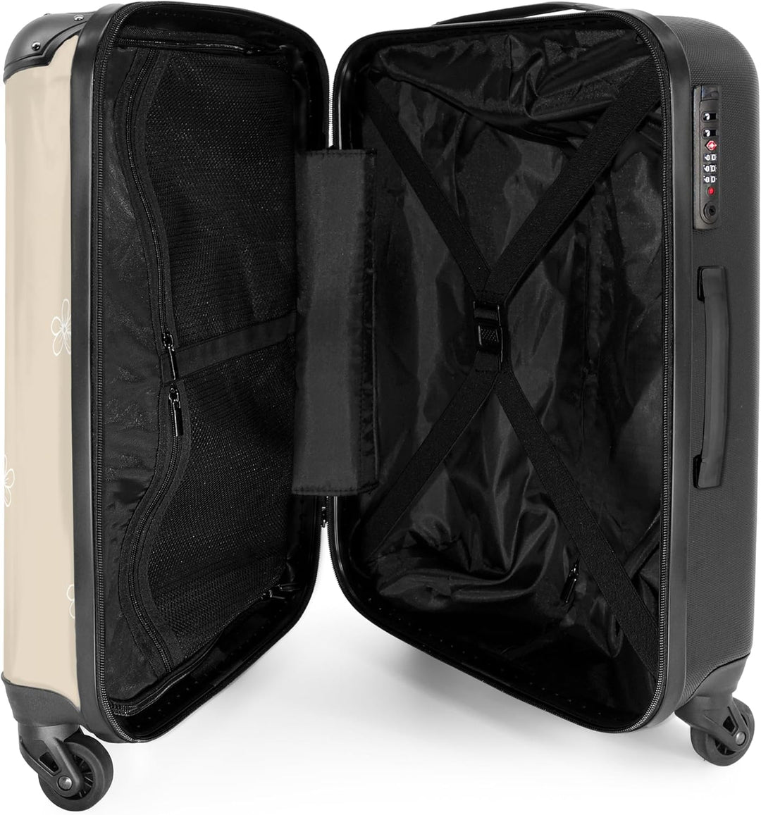 Koffer Mittelgross 67x43x25 cm Hartschalenkoffer L Trolley Rollkoffer 4 Rollen Leicht Hartschale Mit