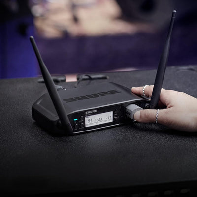 Shure GLXD24+/SM58 Dual Band Pro Digital Wireless Mikrofonsystem für Kirche, Karaoke, Gesang - 12-St