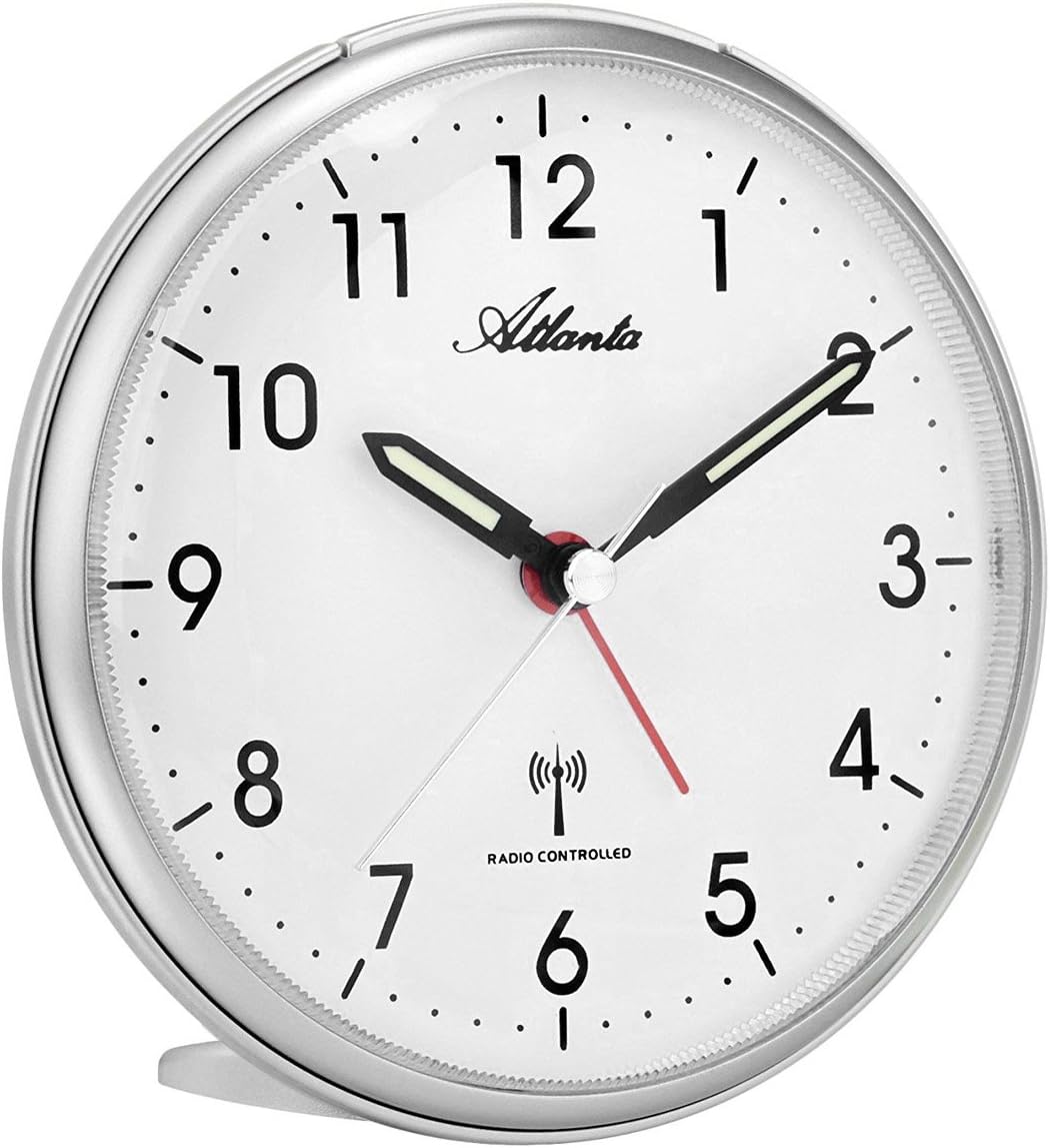 Atlanta Wecker Analog Silber 1828-19
