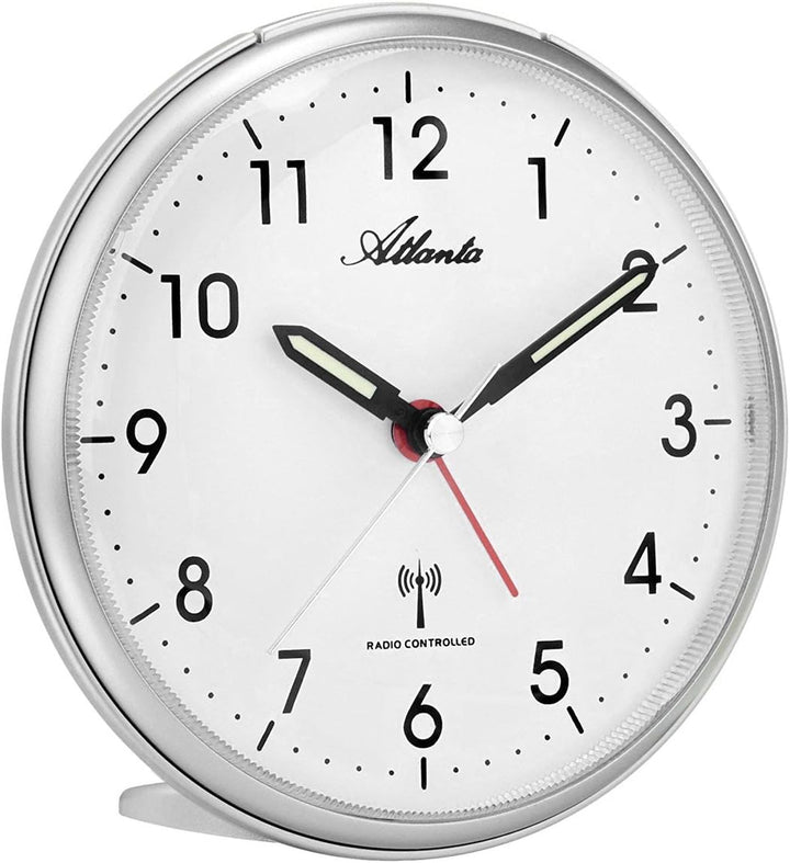 Atlanta Wecker Analog Silber 1828-19