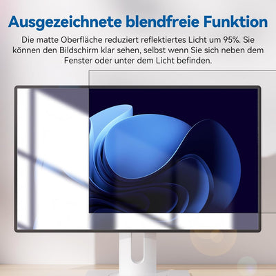IPROKKO 23.8 Zoll Computer Sichtschutzfolie for 16:9 Monitor, Abnehmbarer Sichtschutz Anti Blaulicht