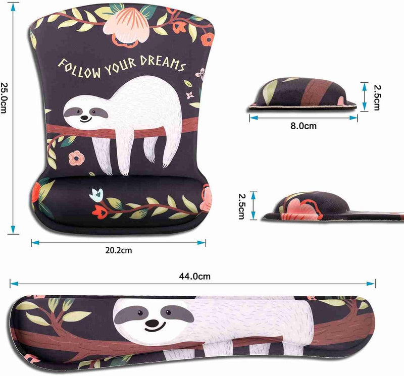 AOKSUNOVA Ergonomisch Mauspad mit Gelkissen Mouse pad & Tastatur Handgelenkstütze Handgelenkauflage
