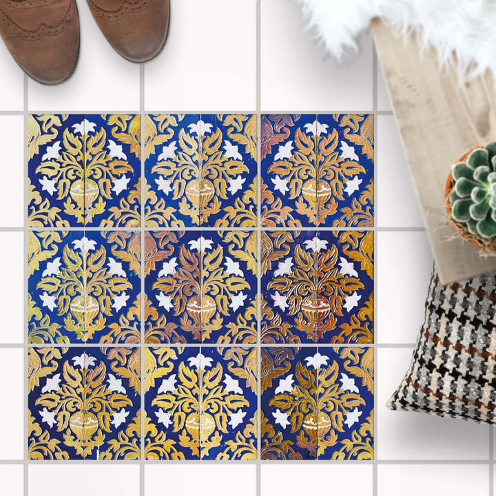 Selbstklebende - [ Bodenfliese - Fliesen für Boden ] - Aufkleber Folie Sticker für Boden-Fliesen - K