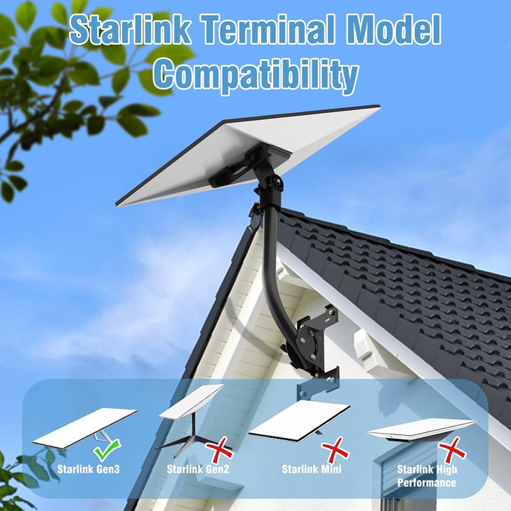 Starlink Gen 3 Halterung – verstellbares 180°-Grad-Installationsset mit wasserdichtem Design, geeign