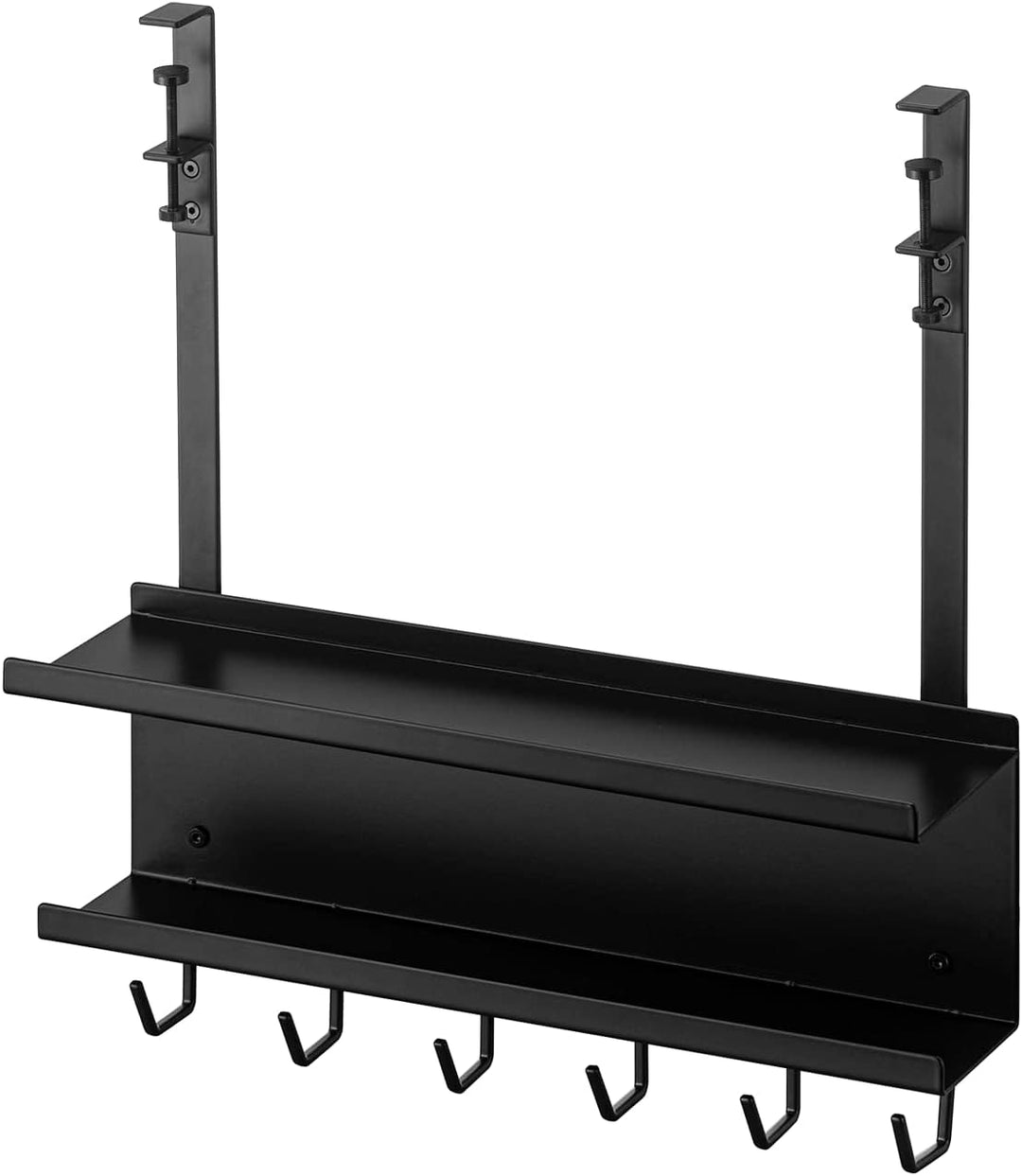 Yamazaki 5462 SMART Unter-Tisch Kabel- & Router-Organizer, schwarz, Stahl, Minimalistisches Design,