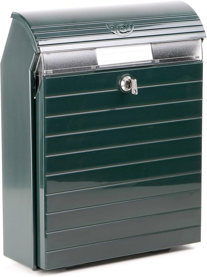 TATAY Aussenbriefkasten, grosse Ausführung, in Grün, sehr solide, wasserdicht, mit optimalem Platz f
