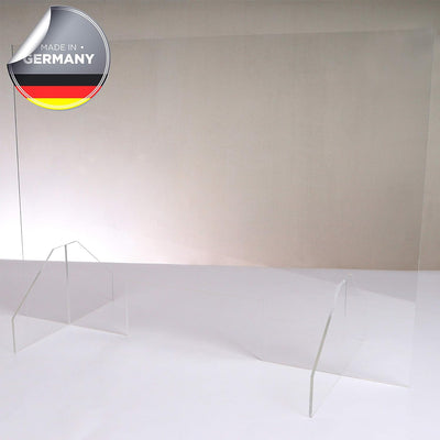 Queence | Hochwertiger Spuckschutz aus Acrylglas | Ideal für Verkaufs-/ und Empfangstresen | Thekena