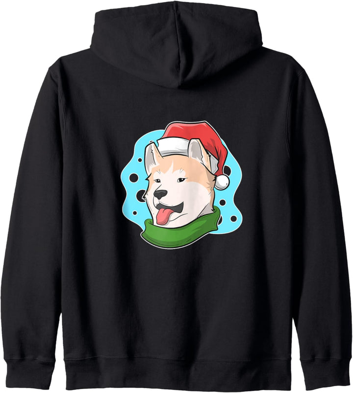 Weihnachten Akita Inu Hund Kapuzenjacke