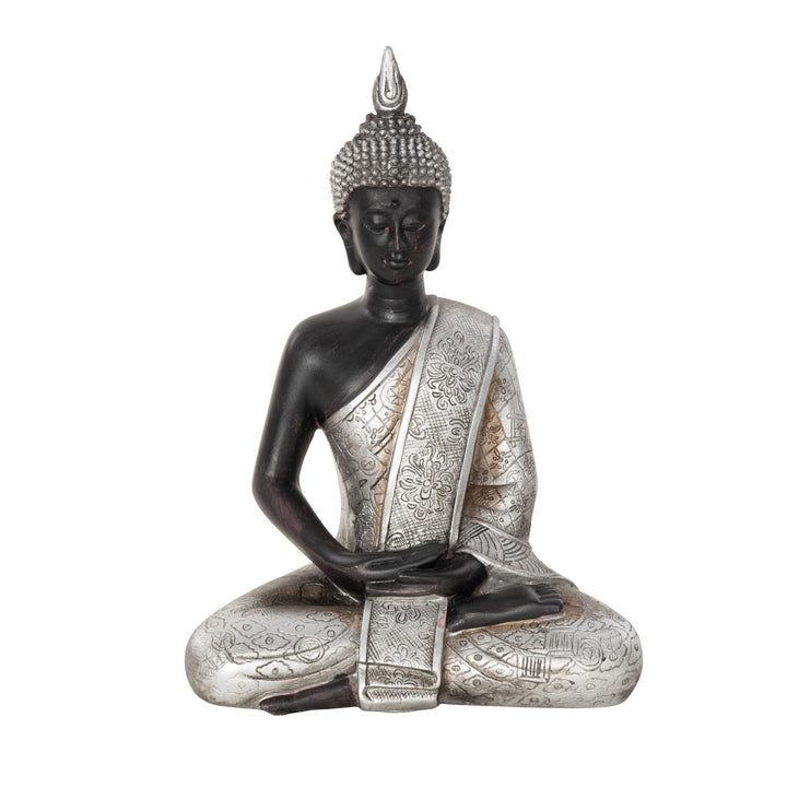 Deco 79 Polystein Skulptur, Kunststein, schwarz, SMALL Size SMALL SIZE Schwarz, SMALL SIZE Schwarz