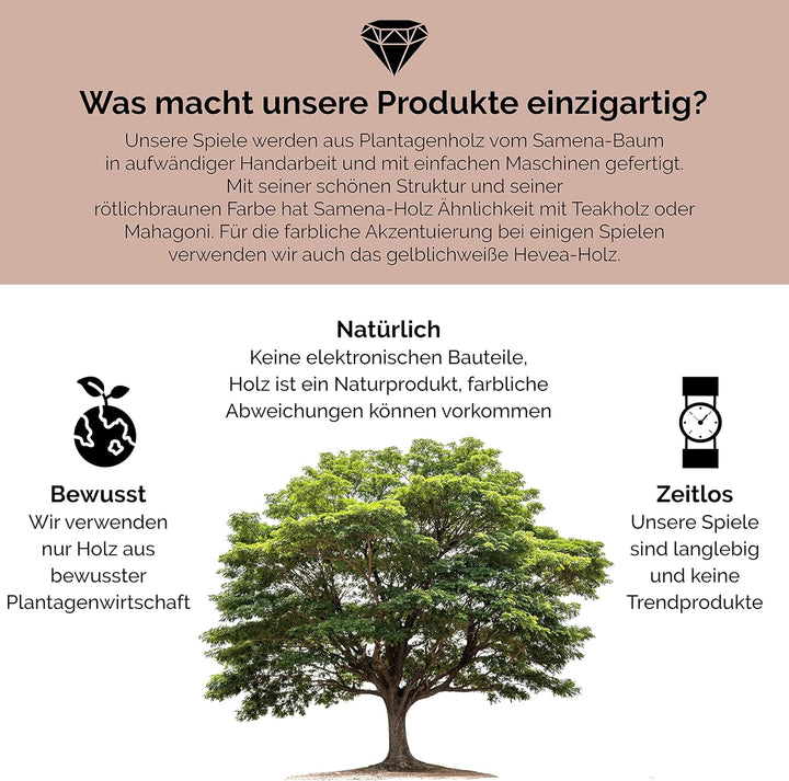 LOGOPLAY Wackel Turm Gr. XL - 30 cm Höhe - Condo - Holzturm - Geschicklichkeitsspiel - Gesellschafts