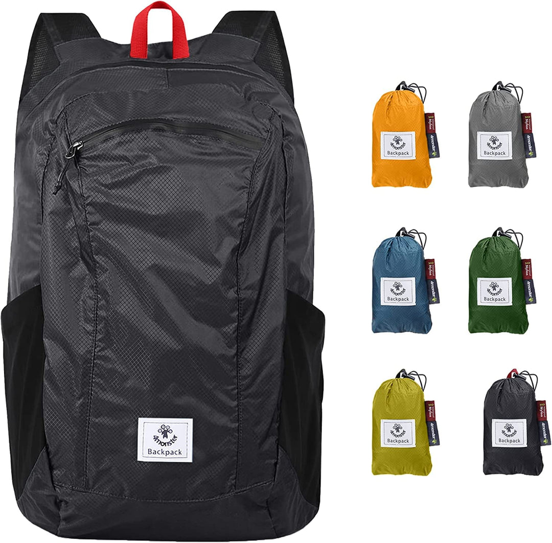 4Monster Faltbarer Rucksack Ultra Leicht, Unisex Tagesrucksack Outdoor, Wasserdichter Wanderrucksack