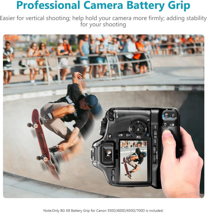 Neewer BG-E8 Ersatz Batteriegriff für Canon EOS 550D 600D 650D 700D / Rebel T2i T3i T4i T5i SLR Digi