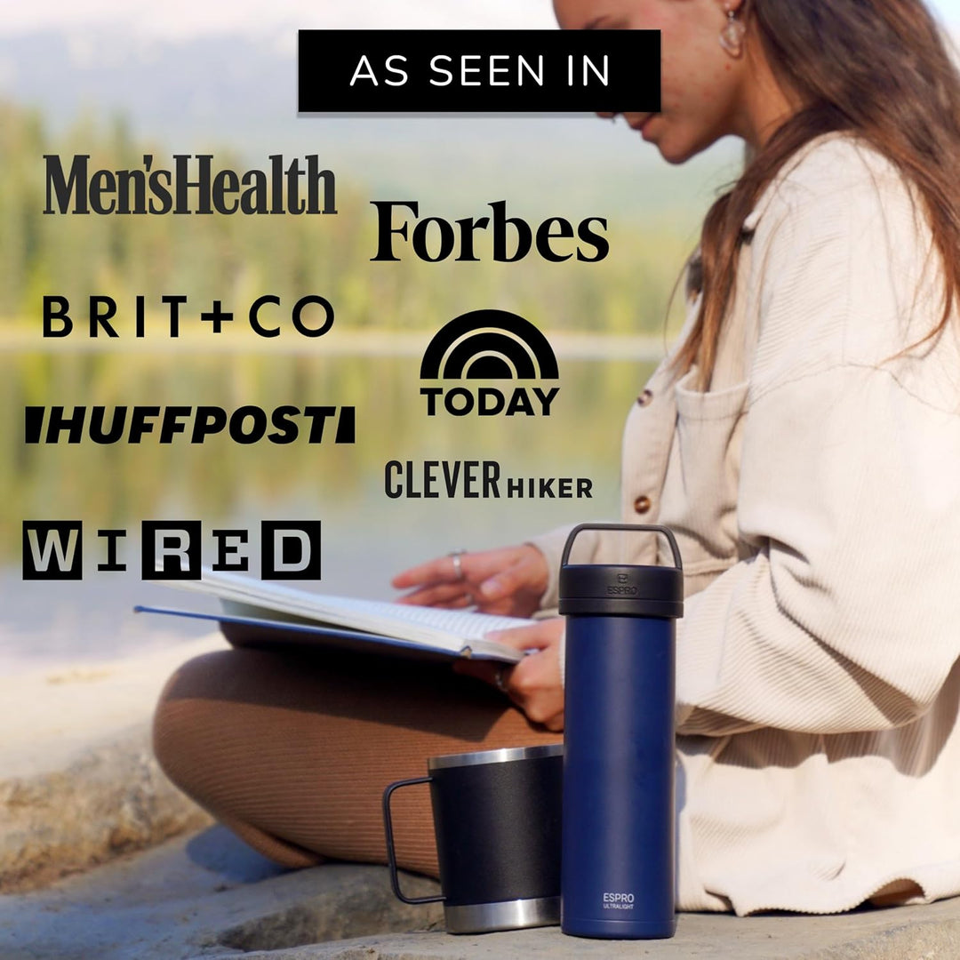 ESPRO – P0 Ultraleichte – Französische Kaffeepresse für Einzelportionen und leichte Trinkflasche für