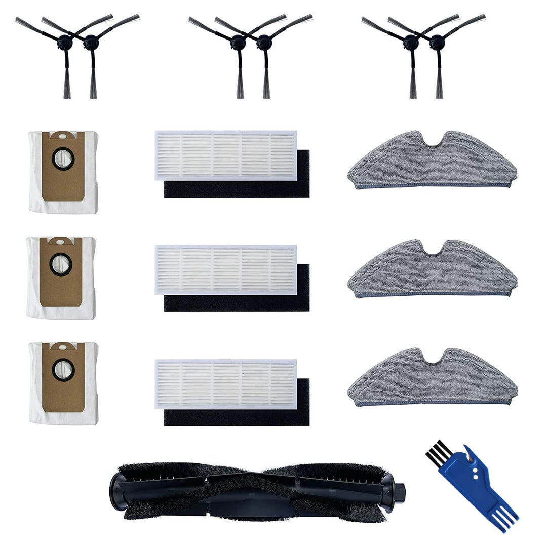 GYing Wischtuchbürste Filter Ersatzbeutel Zubehör Set für Saugroboter Proscenic M7 Pro, Kyvol Cybova