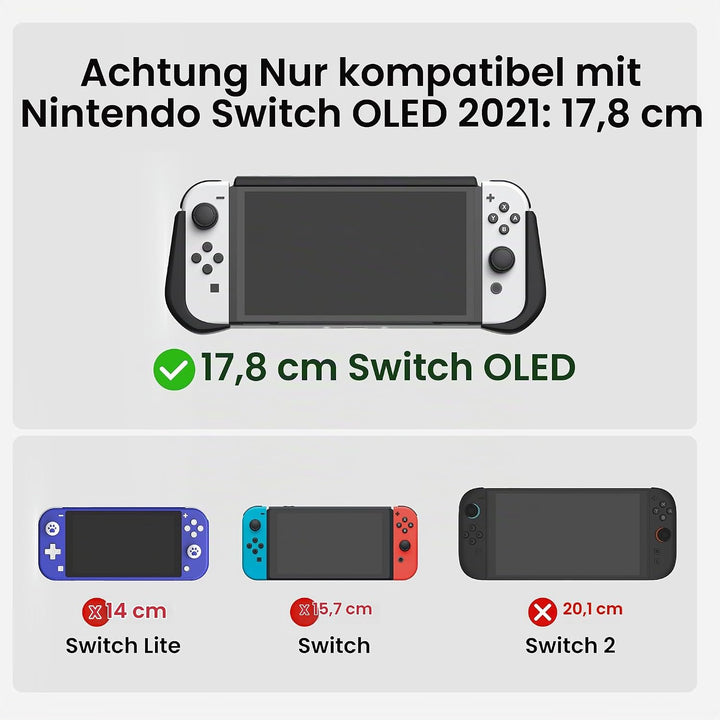 KIWIHOME Switch OLED Hülle mit Spiele Aufbewahrung im Flip Design, Dockbare Schutzhülle für Nintendo