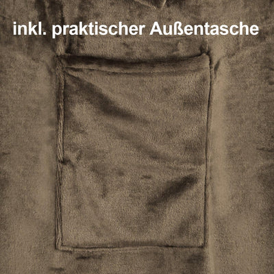 Gräfenstayn® Kuscheldecke mit Ärmel – Flauschige Decke zum Anziehen – Öko-Tex Standard 100 – Ärmelde
