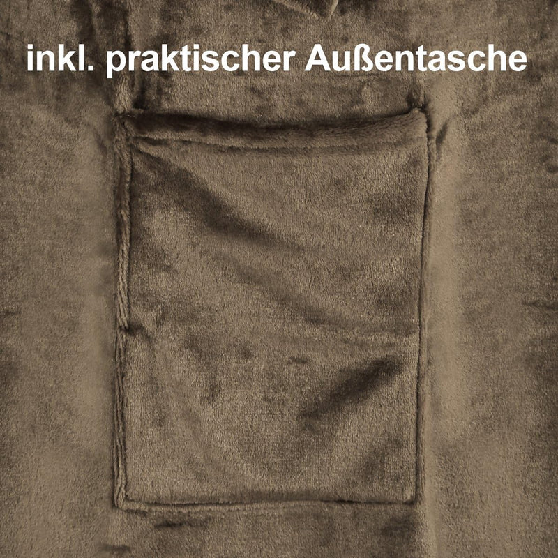 Gräfenstayn® Kuscheldecke mit Ärmel – Flauschige Decke zum Anziehen – Öko-Tex Standard 100 – Ärmelde