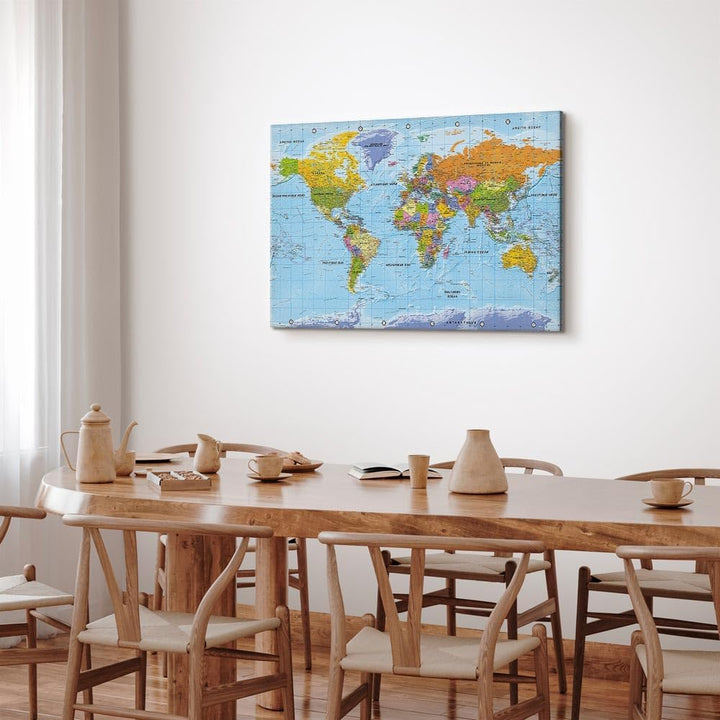 B&amp;D XXL - Akustikbild französische Weltkarte Bilder Akustikschaum Hochleistungsschallabsorber Schall