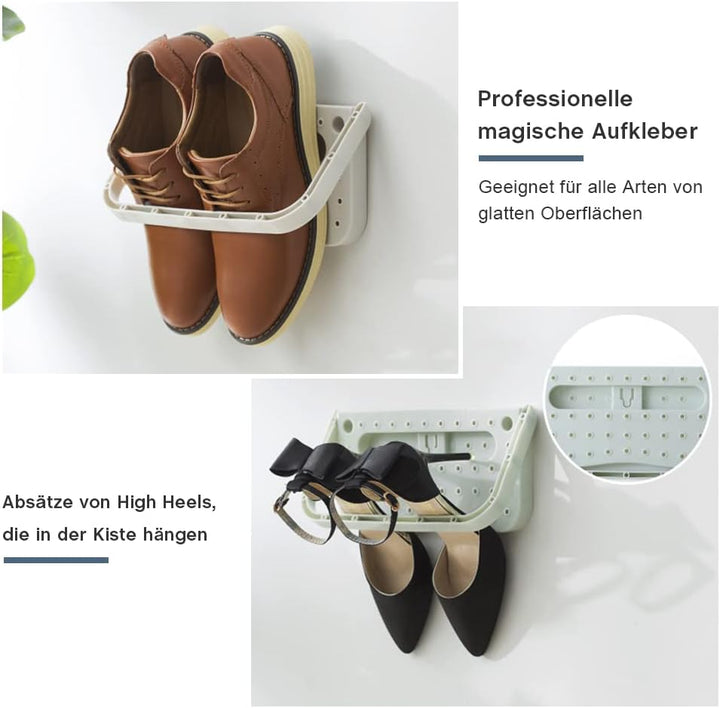 Schuhhalter Faltbar Wand Montiert 4 Stück Faltbare hängen Schuhen Wandregal Schuhablage Hängeregal o