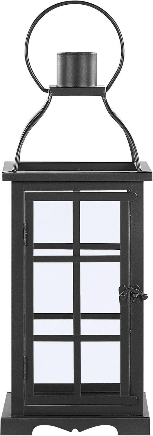 Dekorative Laterne 52 cm hergestellt aus Eisen in Schwarz Clara