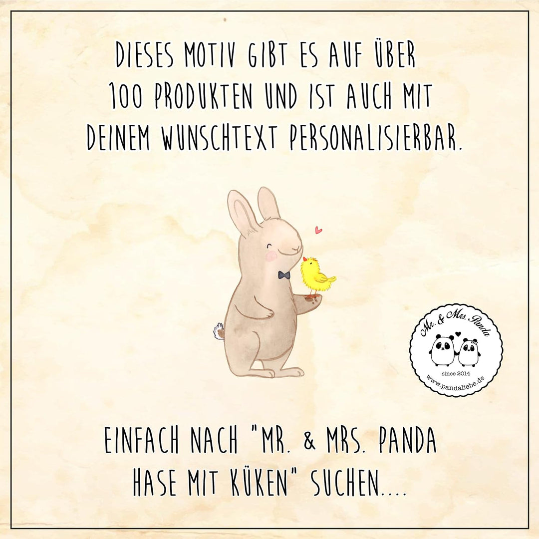 Mr. &amp; Mrs. Panda 50 x 75 cm Fussmatte Hase mit Küken - Ostergeschenke, Osterdeko, Geschenk, Schmutzf