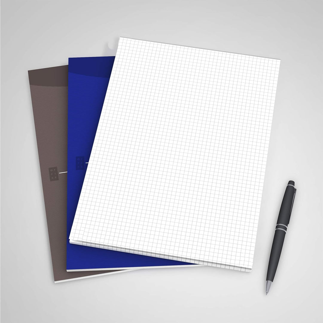 Oxford Briefblock A4 liniert, 50 Blatt, schwarz, 10 Stück, liniert
