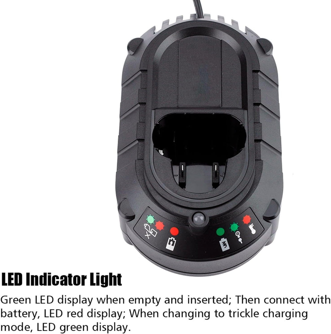 Ersatzladegerät für Makita, 10,8 V 12 V Lithium Akku Ladegerät für mit LED Anzeige DC10WA DF030D (Eu