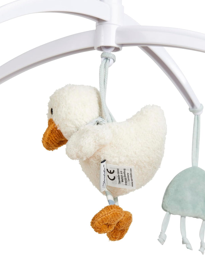 Baby Mobile Ente Edda Lou, Musikmobile für Jungen und Mädchen mit der Melodie Brahms Wiegenlied und
