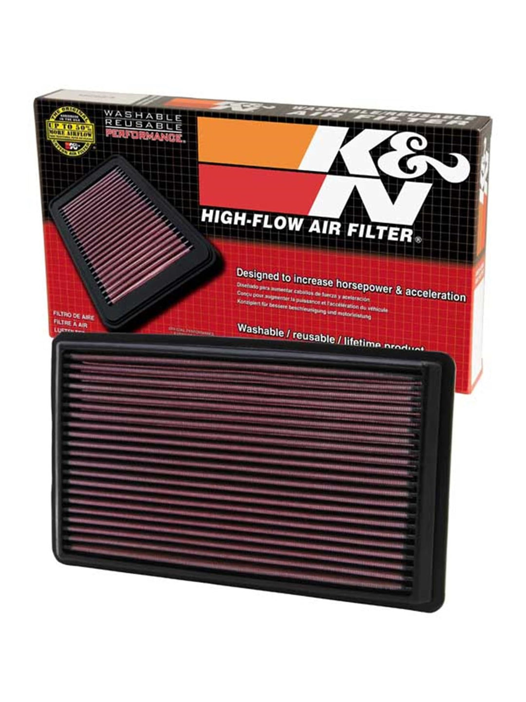 K&amp;N 33-2232 Motorluftfilter: Hochleistung, Prämie, Abwaschbar, Ersatzfilter,Erhöhte Leistung, 1986-2