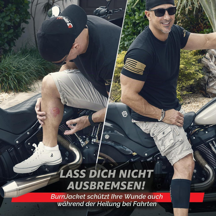 Burn Jacket Motorrad Auspuffrohr Verbrennung Schutzhülle Beinschutz, Schwarz 12.5 - 16.5 inches, 12.