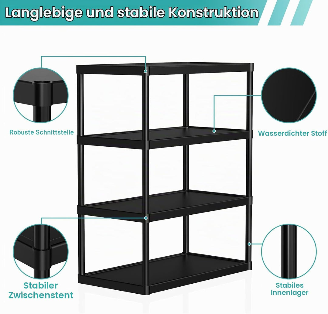 SZSHUNJ 4 Ebenen Kleines Schuhregal Schmal, Platzsparendes Vertikales Schuh Regal, Stapelbares Kunst