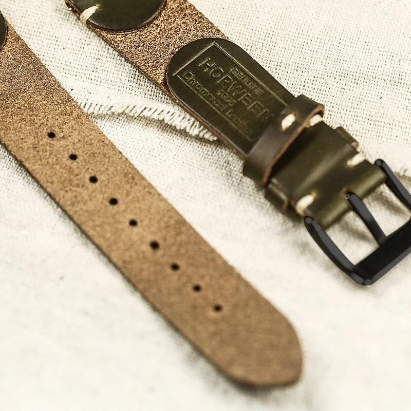 Kompatibel mit Apple Watch Band, Herren Horween Leder Uhrenarmband, Uhrenarmband für iWatch 42 44 45