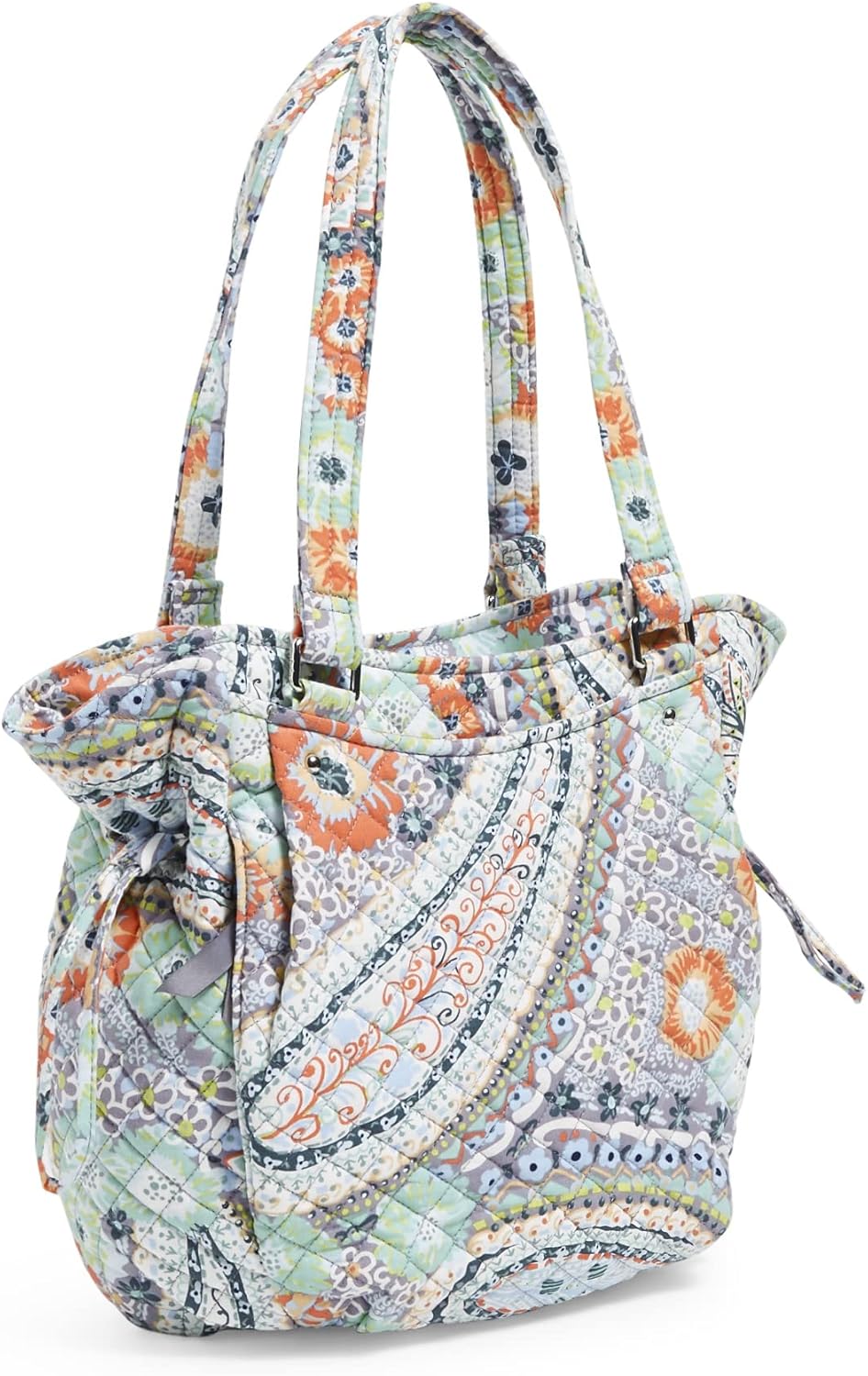 Vera Bradley Signature Damen Handtasche, Baumwolle, Glenna Citrus Paisley – Recycelte Baumwolle, Cit