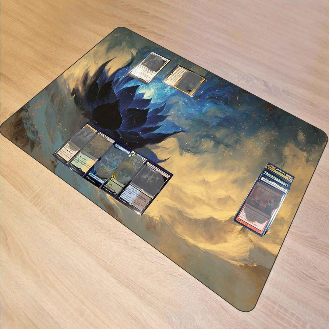MTG Playmat 24x14 Inches Non-Slip Dragon Design Stitched Edges Smooth Surface Rubber Base TCG Game M