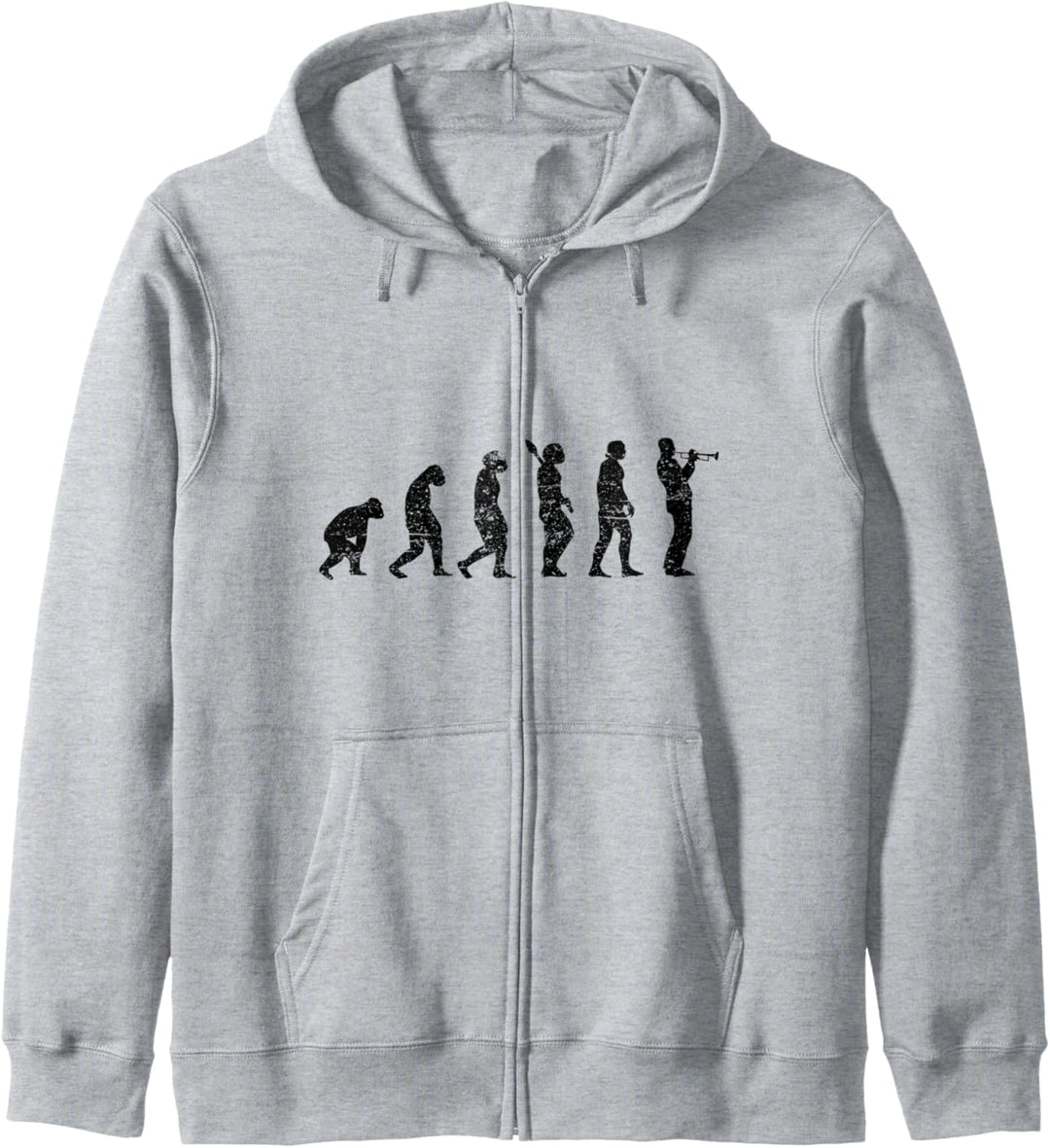 Trompetenspieler Musik Trompeter Evolution Jazz Geschenk Kapuzenjacke