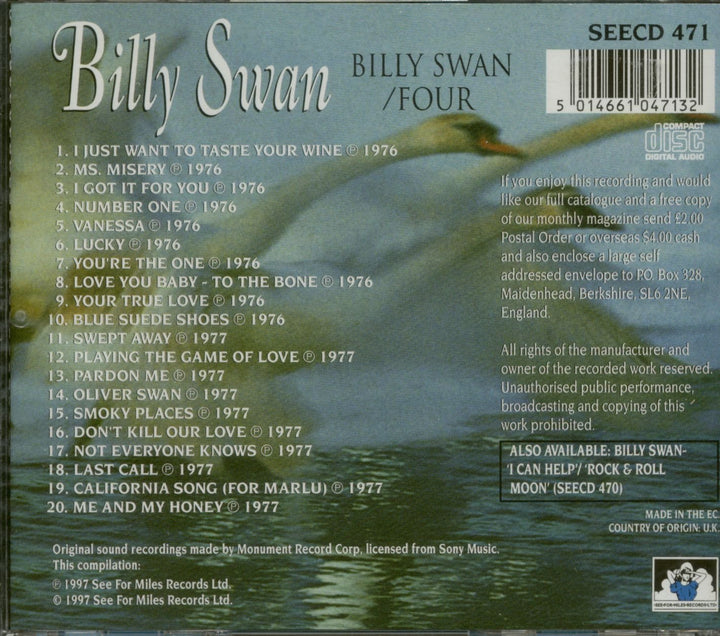 Billy Swan/Four, Audio-CD