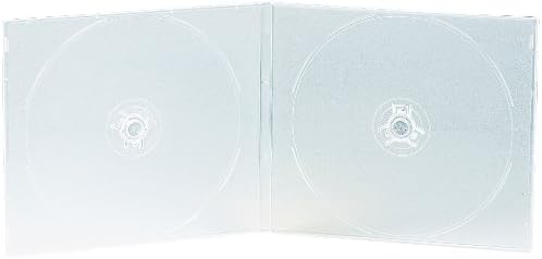 PEARL DVD Hüllen: Doppel CD Slim Soft Boxen im 50er-Set, 7 mm, transparent (Leere CD-Hüllen, Softbox
