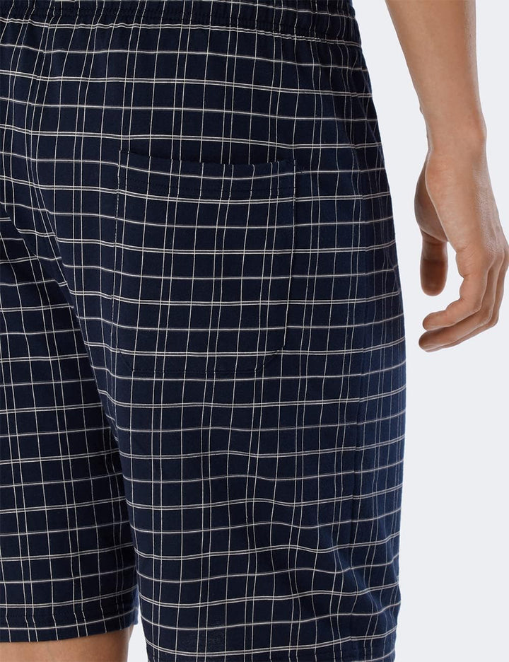 Schiesser Herren kurzer Schlafanzug Pyjama Kurz - 182200 50 Blau_159636, 50 Blau_159636