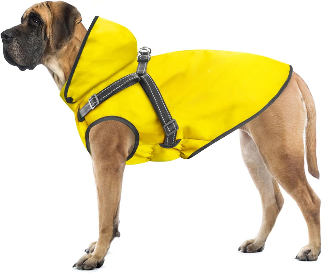 Mosucoirl Hunde Regenmantel Wasserdichter Hunde Kapuzenpullover Reflektierender Hunde Regenmantel mi