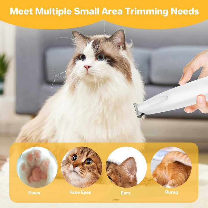 ETACCU Pfotentrimmer für Hunde mit LED-Licht & Wiederaufladbar - Leise Hundepfoten Trimmer, Pfoten R