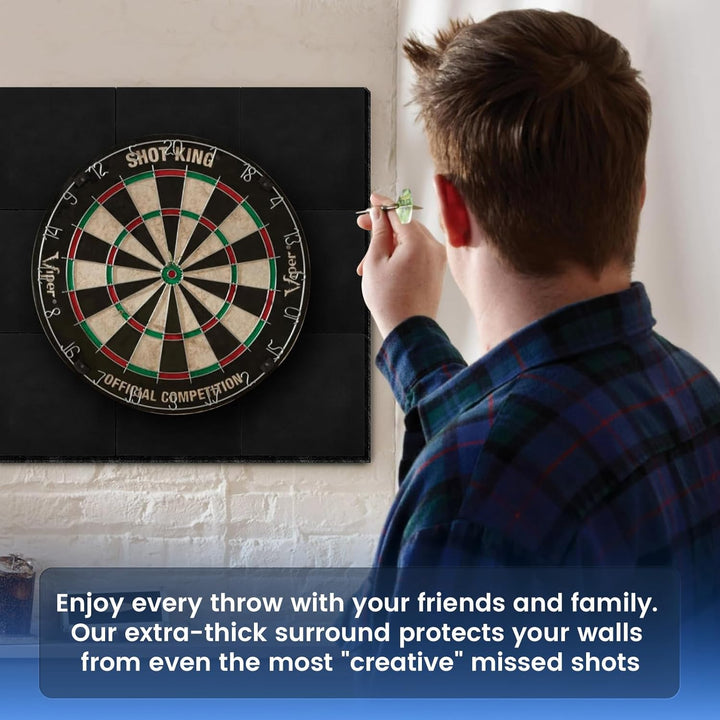 Dartboard Wandschutz 9 Stück 30x30cm Filz Faserplatte Wandschutz Dartscheibe Selbstklebend Gespleiss