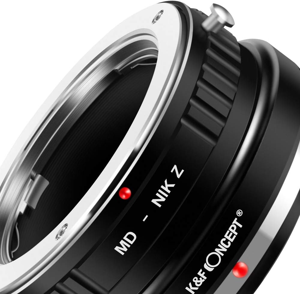 K&F Concept MD-NIK Z Bajonettadapter Objektiv Ring für Minolta MD MC Objektiv auf Nikon Z 7 und Niko