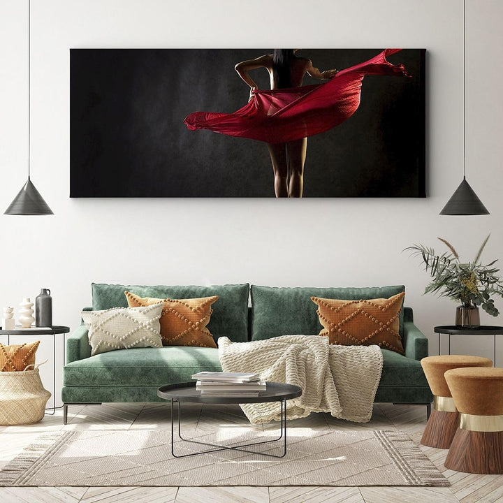 Panorama Bilder auf Leinwand 100x40cm Leinwandbild Schönheit Körper Tänzer Mädchen Gross Wanddeko Bi