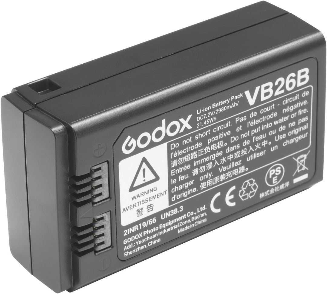 Godox VB26A VB26 Lithium Akku Battery Kompatibel für Godox V1-S V1-N V1-C V1-F V1-O V1 Rundblitzgerä