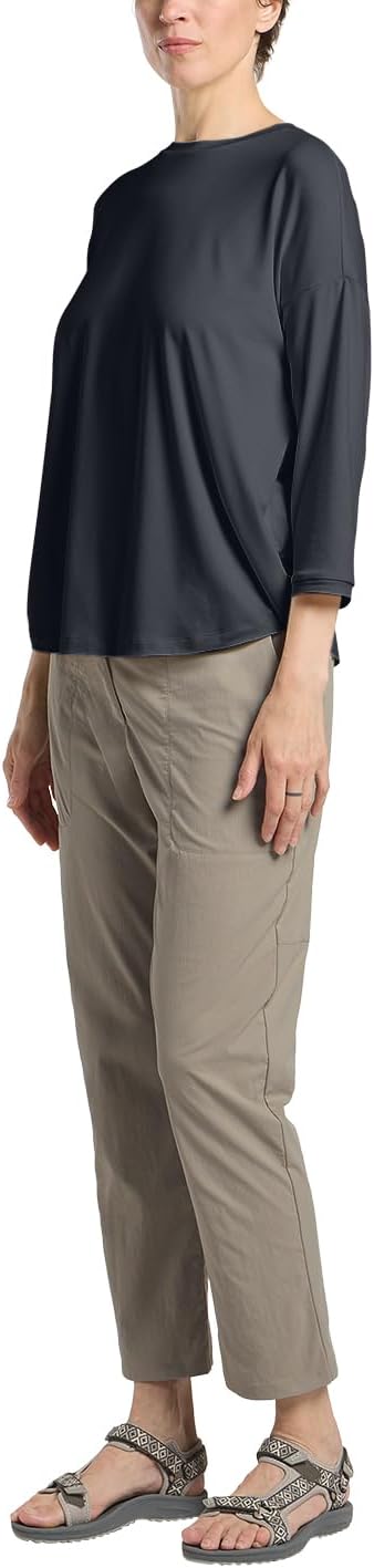 Jack Wolfskin Damen Travel 3 4 T W T-Shirt M Dark Navy Heather, M Dark Navy Heather