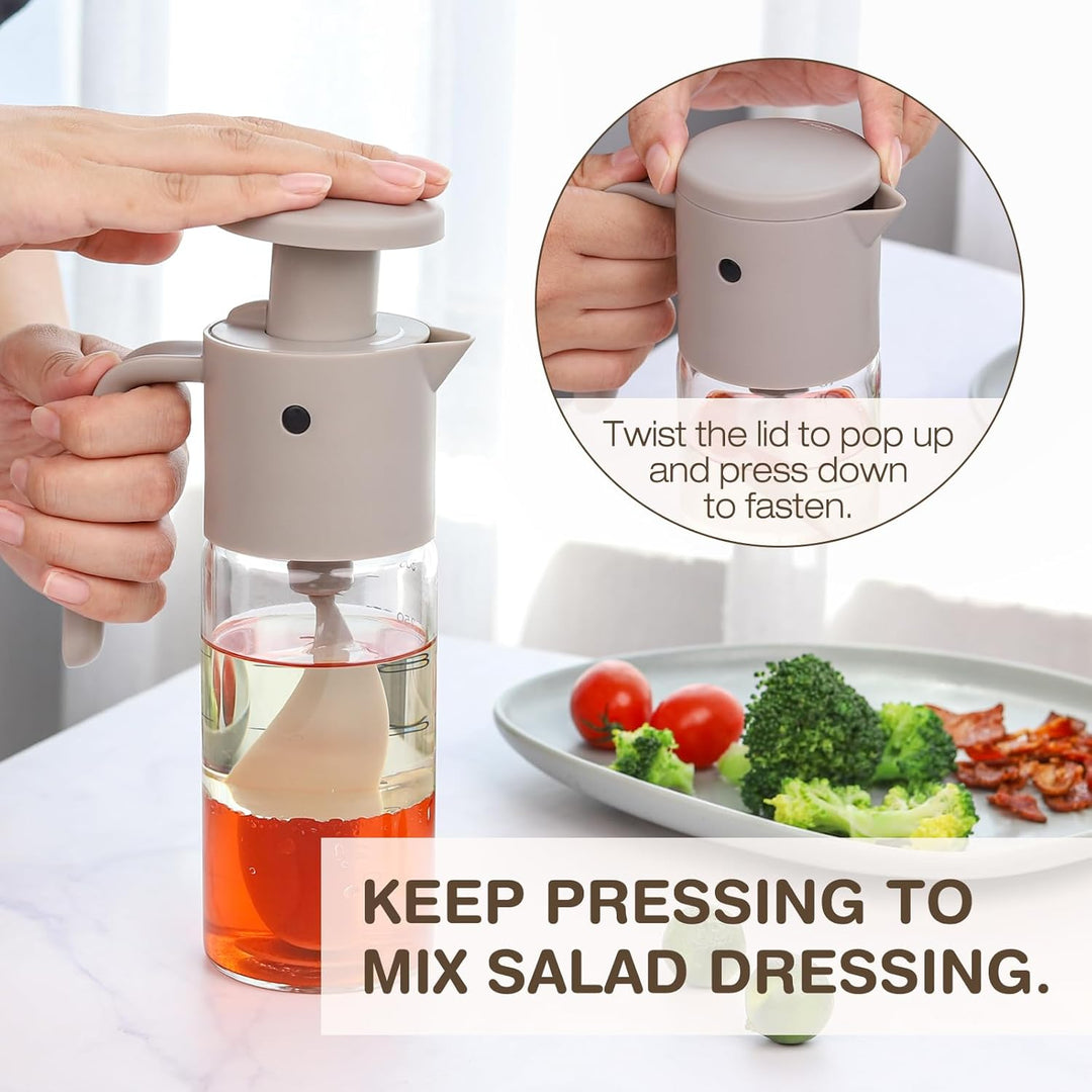 Vucchini Salatdressing Mixer Grau, Vogelartiger Sossenmischer, Einstellbare Durchflussrate, Spülmasc