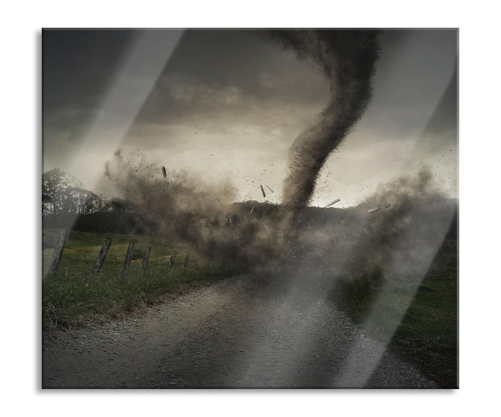 Tornado Herdabdeckplatte & Spritzschutz aus Echtglas | Für Herd-Kochfelder | 60x52 cm