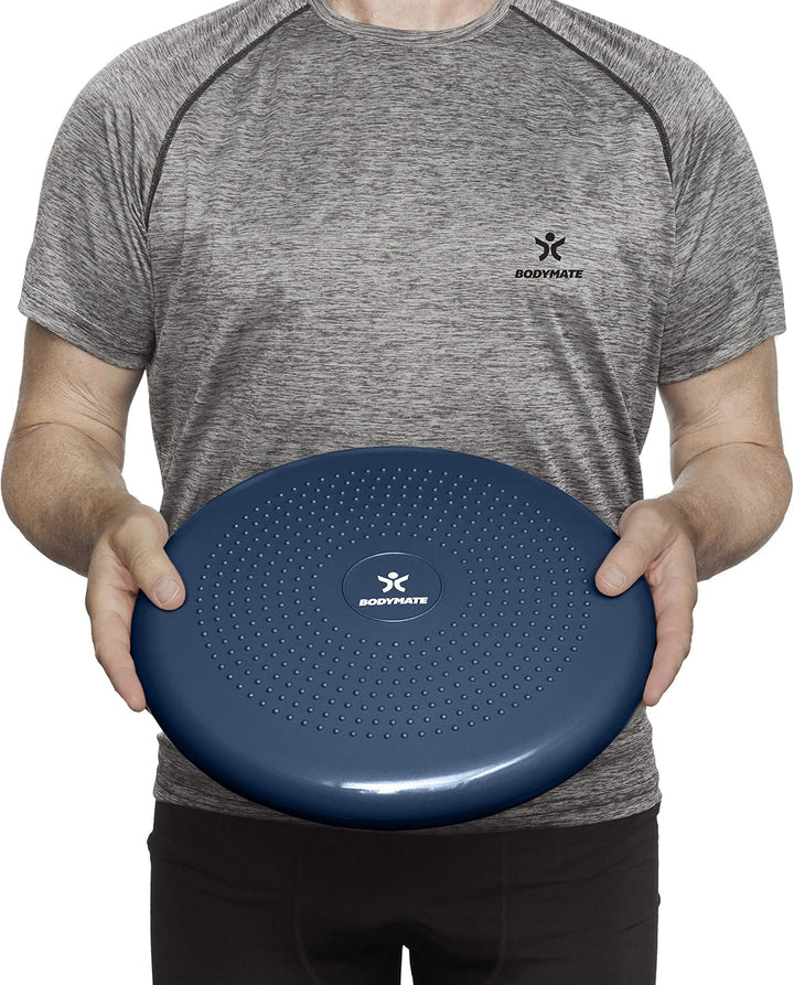 BODYMATE Ballsitzkissen inkl. Pumpe 34cm Durchmesser - Balance-Kissen, Luftkissen, Balance Pad, Nopp