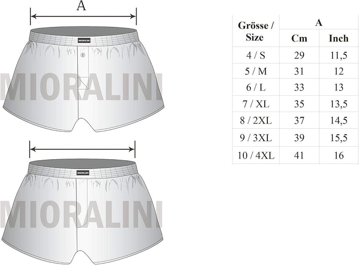 Herren Lockere Weiche Boxershort Klassisch 10er Set, 5 Farben mit Eingriff