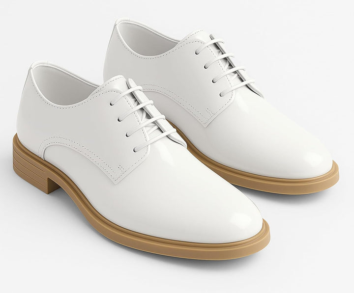 SIRRI Jungen-Derby-Schuhe aus Lackleder für formelle Kleidung zum Schnüren für Hochzeit und Abschlus